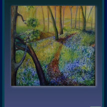 Oil Painting of Bluebell Woods. Lincolnshire Landscapes in Oil Paint. Oil Paintings of Lincolnshire Landscapes.
