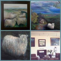 Longwool Paintings in Lincolnshire Landscape