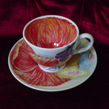 Bespoke Hand Painted "The Poppy" Cup and Saucer- For Sale Gallery 2A. £39.99.