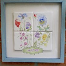 English Garden Tiles Hand Painted Tile Picture. £90