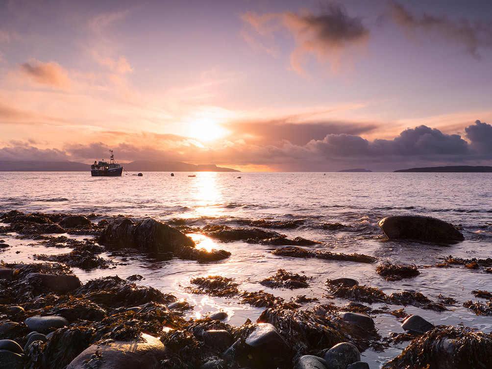 Elgol Fishing Boat Sunset