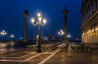 Godfray Guilbert ,Silhouette Contre Jour,Early Morning, St. Mark's Square