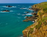 The coast and cliffs at The Lizard Point.