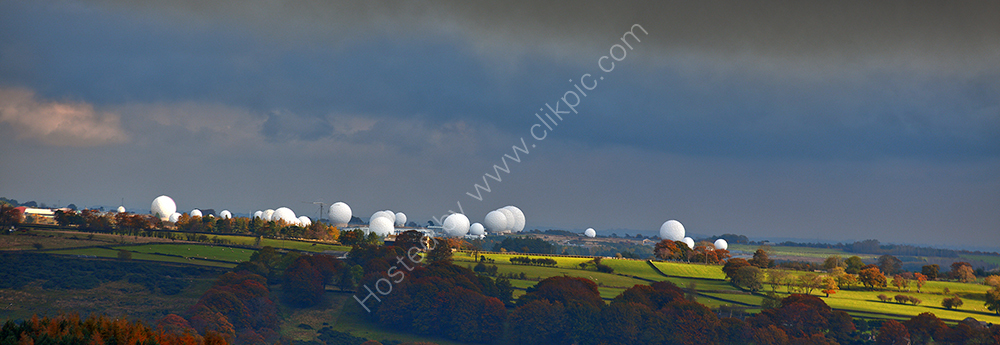 "Dark clouds over RAF Fylingdales, Yorkshire"