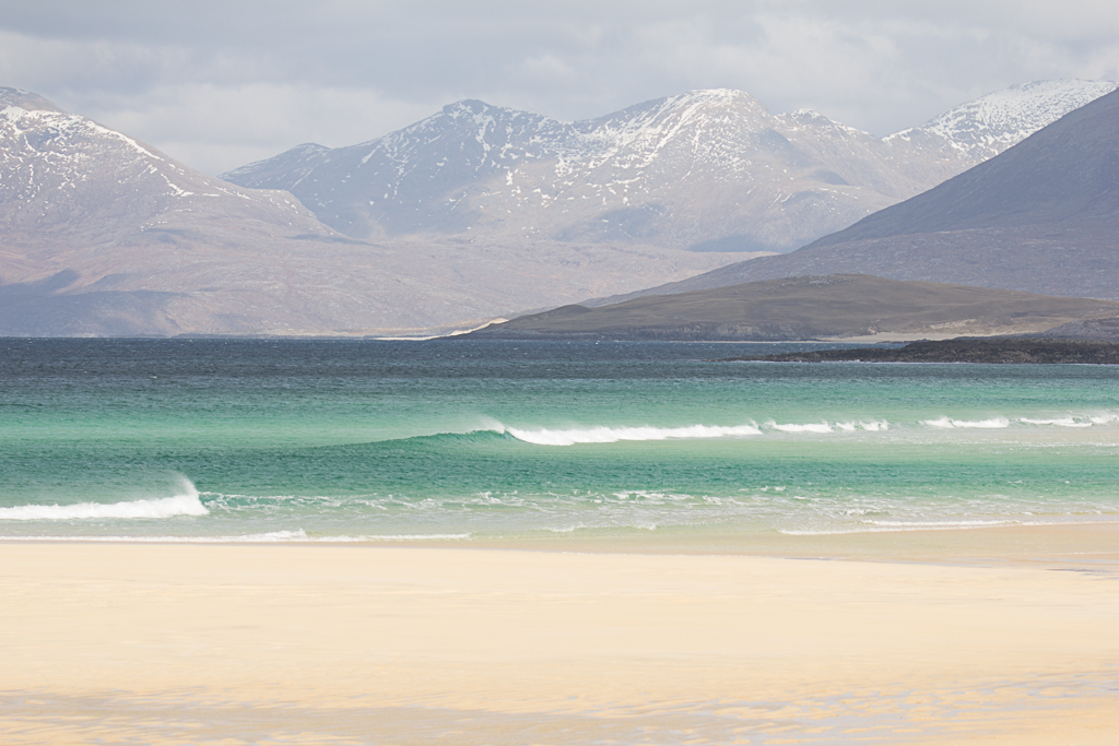Beach scene, Isle of Harris, Scotland, water, sea,