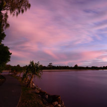 Pink River Sunset
