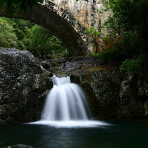 Little Crystal Creek falling under the Bridge
