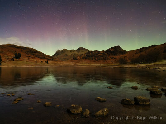 Langdale Pikes Aurora