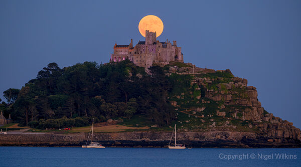 Strawberry Moon, St Michael's Mount