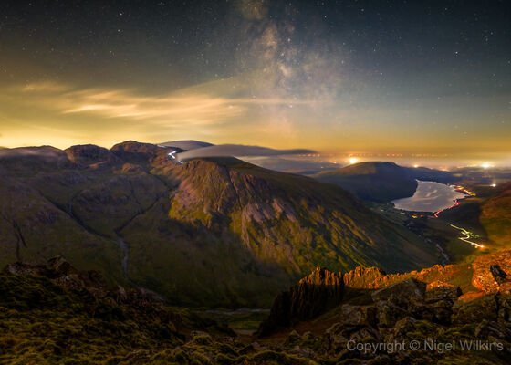 Scafells by Moonlight