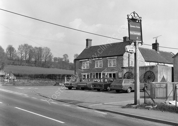 Queens Arms Wraxall, on A37 Shepton Mallett BA4 6RQ in about 1973