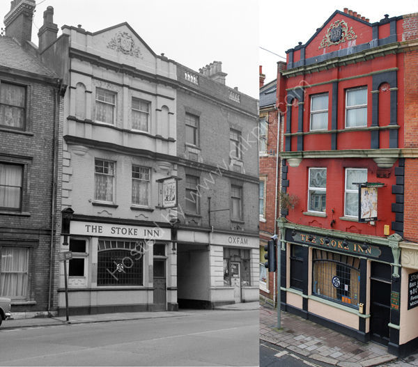 Stoke Inn, Devenport Road, Stoke, Plymouth PL3 4DL in 1973 and 2010