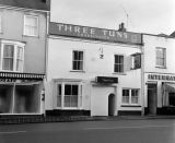 Three Tuns Public House, 133 High Street, Honiton Devon EX14 1HR around 1974