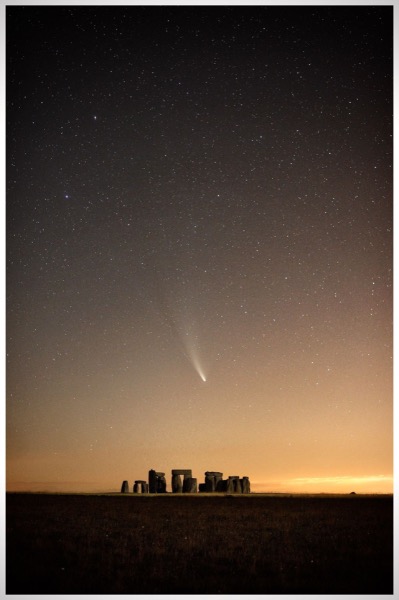 Highly Commended: Neowise Comet over Stonehenge by Rakesh Nar