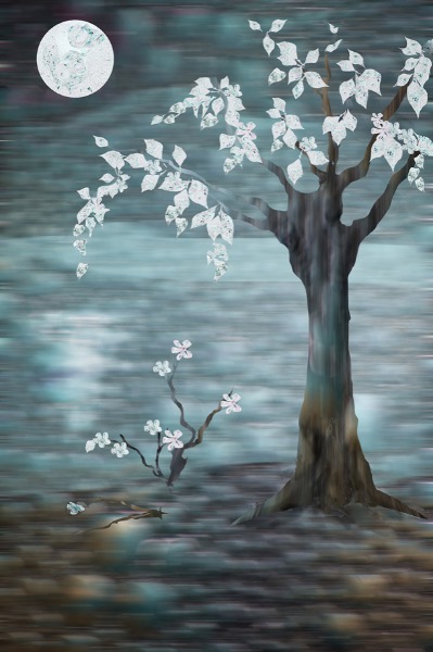 Infra Blue Moon Tree