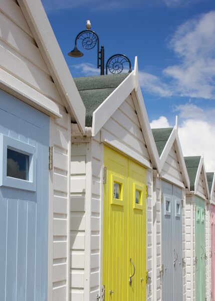 Colour 2nd: Lyme Beach Huts