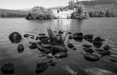 Highly commended View from the shoreline of Loch An Eilein by Trish Lock