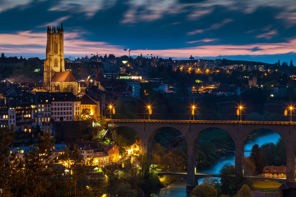 Evening in Fribourg