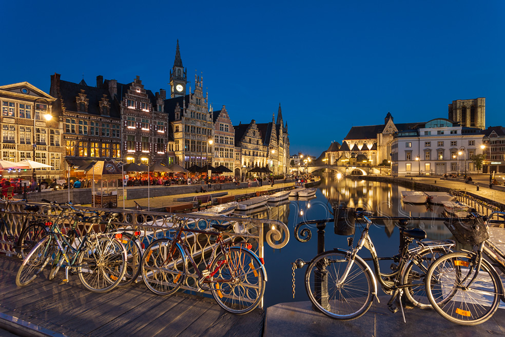 Evening in Ghent Old Town
