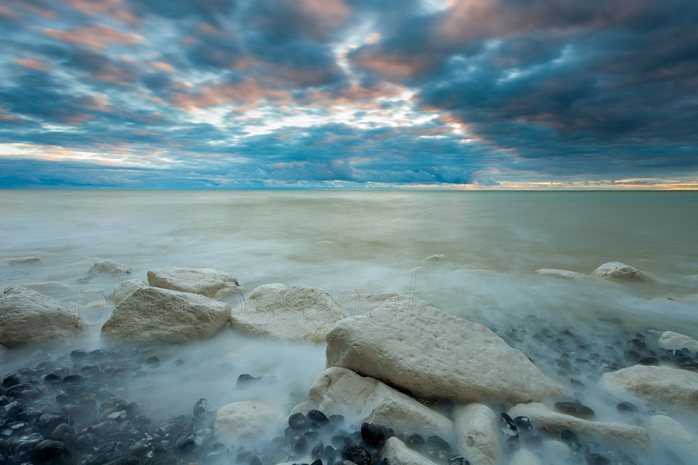 Sunset at Birling Gap on the Sussex coast