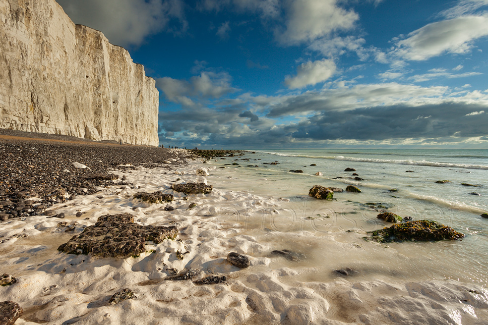 Sunny autumn afternoon at Birling Gap in East Sussex