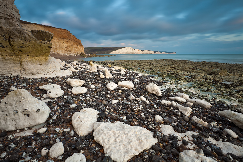 Winter evening at Hope Gap on the Sussex coast