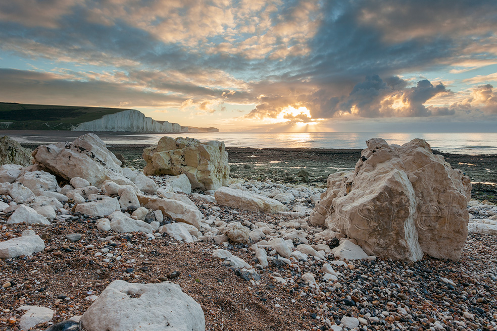 Sunrise at Hope Gap on the Sussex coast