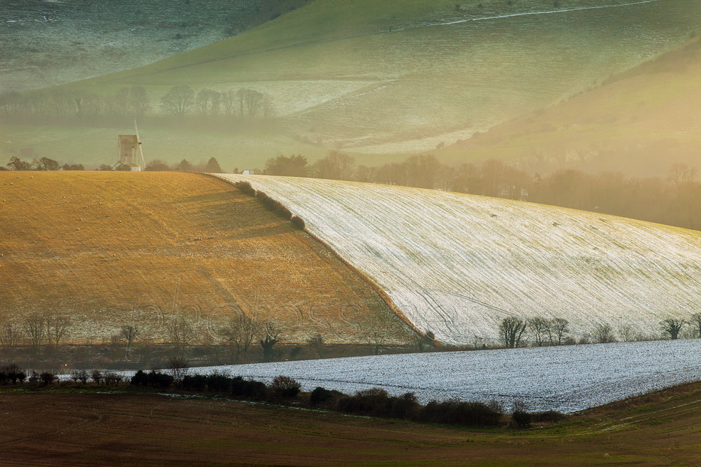 A pinch of snow on the South Downs in Sussex