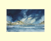 243 Squall over Tarbert. 28 x 17.5cm