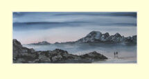 282 Skye- Dusk towards the Coullins 54 x 22.5cm