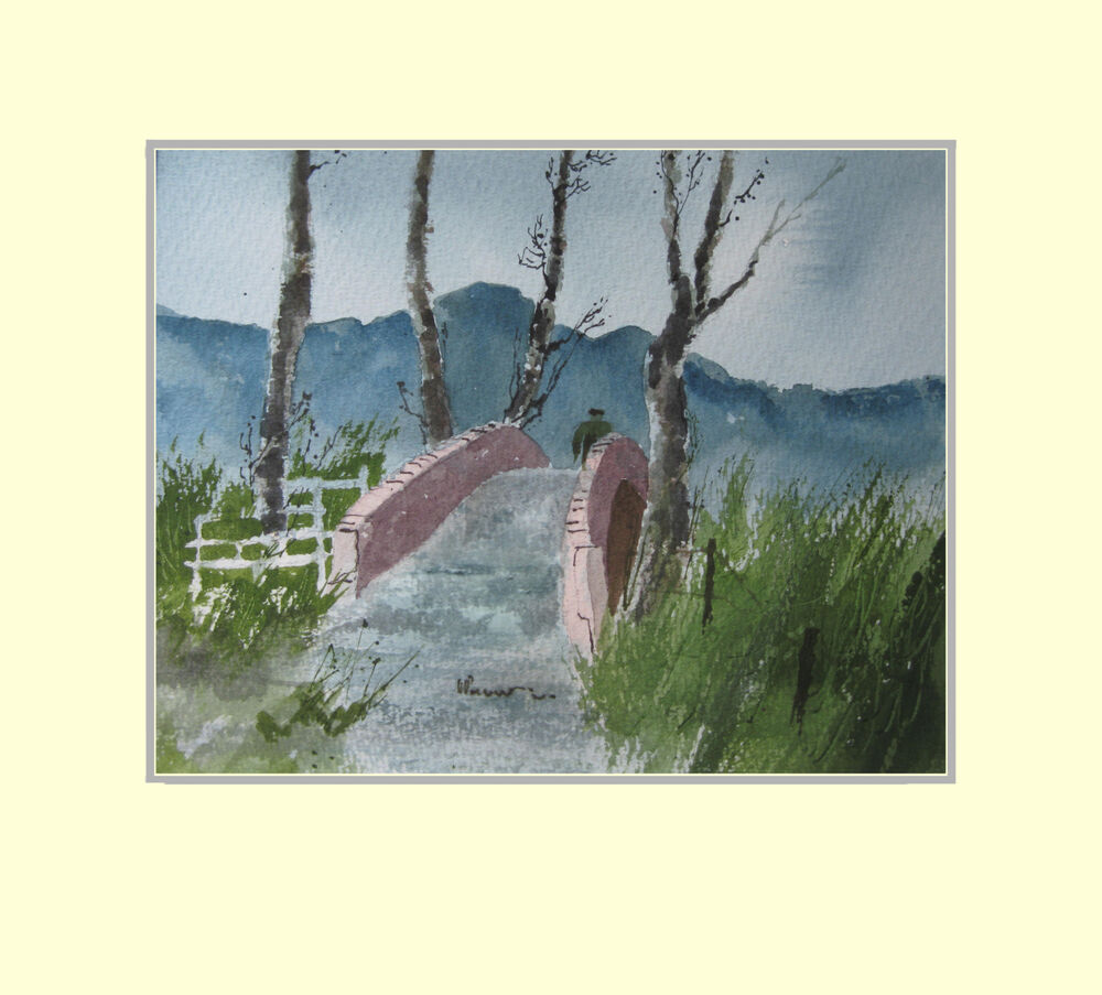 439 Over the bridge to home 21.5 x 17 £150