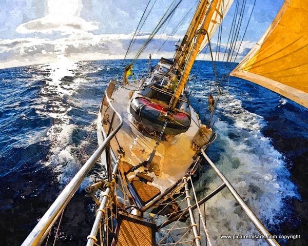 No 3. Running in the Fastnet race.