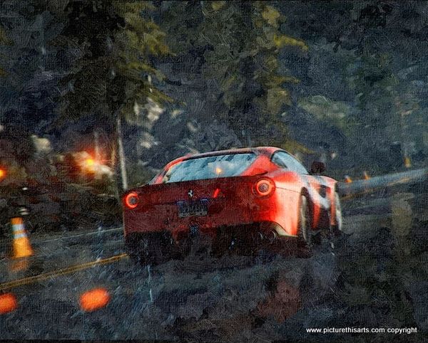No 23. Ferrari in the rain.