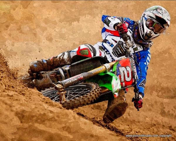 No 5. Scrambling in the pit.