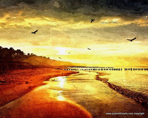 No 4. Sunrise shore line.