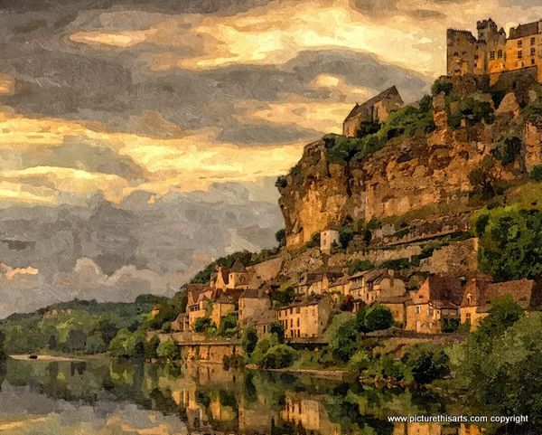 No 5. Dordogne river with Beynac-et-Cazenac village and castle.