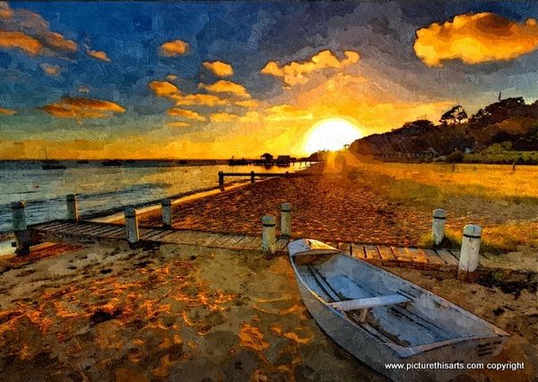 No 23. Sun sett on the shore line.