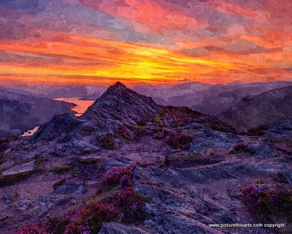 No 43. Sunset over the peaks.