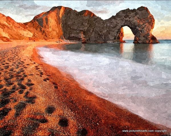 No1 Footsteps on the shore Durdle Door