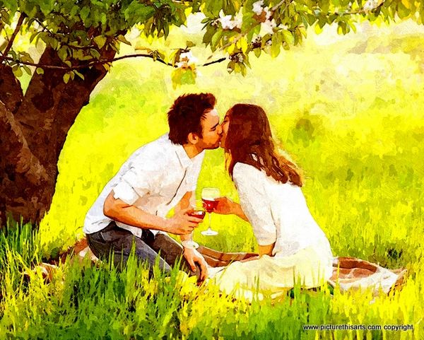 No 2. A stolen kiss under the tree.