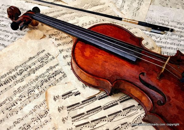 No 13. Violin and music.
