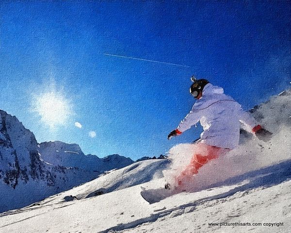 No 12. Snowboarder in the slopes.