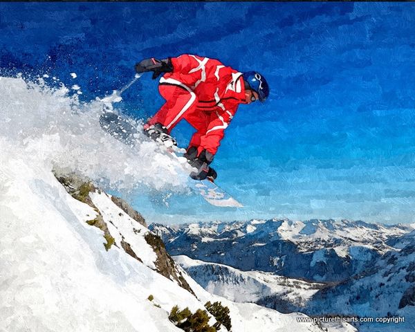 No 14. Snow boarder just getting some air.