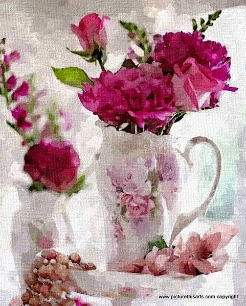 No 8. Roses in floral jug.