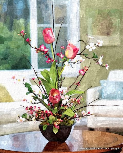 No 20, Tulips and blossom.