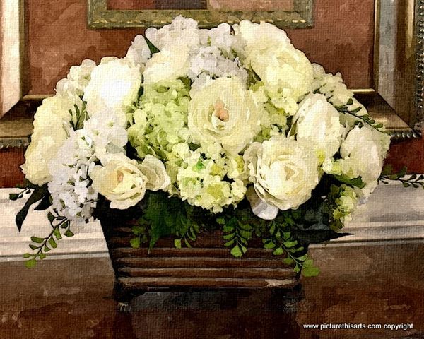 No 21. Cream roses display.