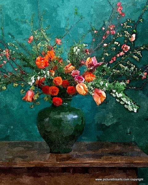 No 23. Green vase display.