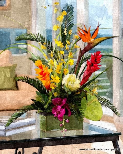 No 25. Exotic flower display.
