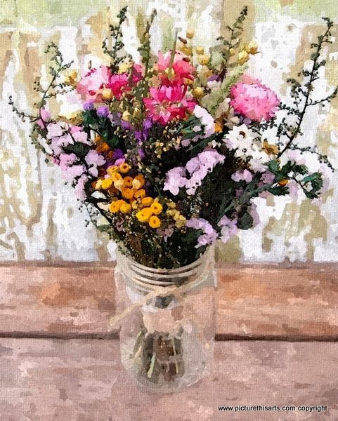 No 28. Wild flowers on the bench.