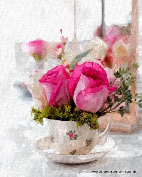 No 29. Roses in a tea cup.